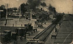 Santa Fe Depot Cherryvale, KS Postcard Postcard Postcard