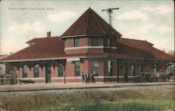 Frisco Depot Cherryvale, KS Postcard Postcard Postcard