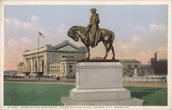 Washington Monument, Union Station Plaza Postcard