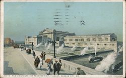 New Union Station from Main Street Viaduct Postcard