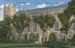 Legal Research Library, Univerdity of Michigan Postcard