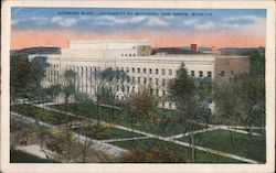 Literary Bldg., University of Michigan Postcard