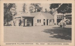 Webster's Filling Station Belchertown, MA Postcard Postcard Postcard