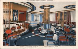 Commodore Perry Cocktail Lounge - Hotel Lawrence Postcard