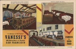 Vanessi's Restaurant San Francisco, CA Postcard Postcard Postcard