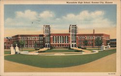 Wyandotte High School Postcard