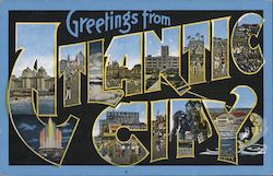 Greetings from Atlantic City Postcard