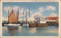 View of Pier at Inlet Atlantic City, NJ Postcard Postcard Postcard