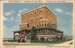 Villa D'Este - Chelsea Ave. and Beach Postcard