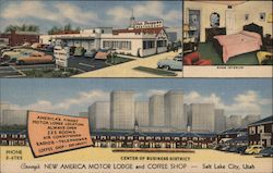 Covey's New America Motor Lodge and Coffee Shop Postcard