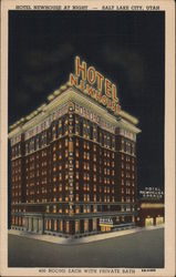 Hotel Newhouse at Night Postcard