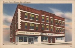 Streets Hotel Kansas CIty, MO Postcard Postcard Postcard