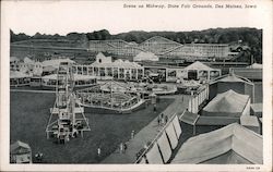 Scene on Midway, State Fair Grounds Postcard