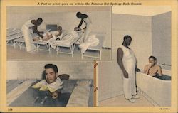 A Part of What Goes on Within the Famous Bath Houses Postcard