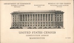 United States Census Constitution Avenue Washington, DC Washington DC Postcard Postcard Postcard