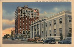 U.S. Post Office and Hotel Yancey Postcard