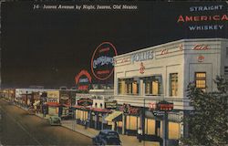 Juarez Avenue by Night Postcard