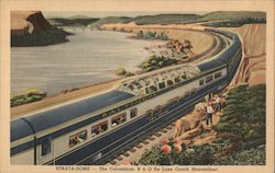 Strata-Dome - Columbian B & O De Luxe Coach Streamliner Postcard