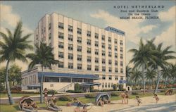 Hotel Netherland - Pool and Sundeck Club On the Ocean Postcard