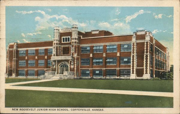 New Roosevelt Junior High School Coffeyville, KS Postcard