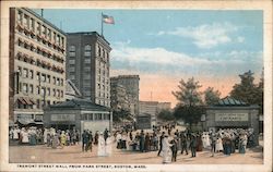 Tremont Street Mall from Park Street Boston, MA Postcard Postcard Postcard