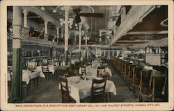 Main Dining Room, R.S. McClintock Restaurant Co. Kansas City, MO Postcard Postcard Postcard