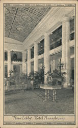 Main Lobby, Hotel Pennsylvania New York, NY Postcard Postcard Postcard