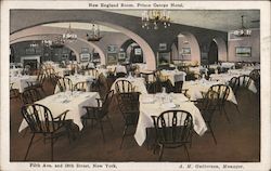 New England Room, Prince George Hotel Postcard