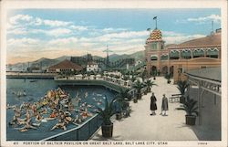 Portion of Saltair Pavilion on Great Sat Lake Salt Lake City, UT Postcard Postcard Postcard