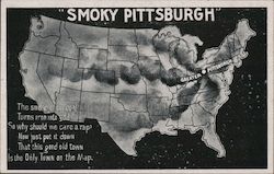 Smoky Pittsburgh Pennsylvania Postcard Postcard Postcard