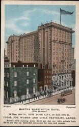 Martha Washington Hotel for Women New York City, NY Postcard Postcard Postcard