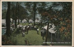 Campers Along Lake Erie Postcard