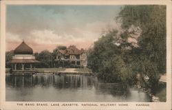 The Band Stand, Lake Jeanette, National Military Home Postcard