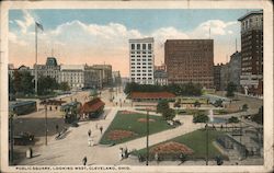 Public Library Looking West Postcard