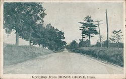 Greetings From Honey Grove, Penn Pennsylvania Postcard Postcard Postcard