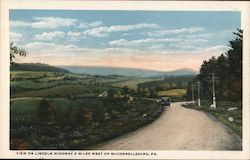 View on Lincoln Highway 2 Miles West of McConnellsburg Pennsylvania Postcard Postcard Postcard