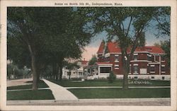 Scene on South 5th Street Independence, KS Postcard Postcard Postcard