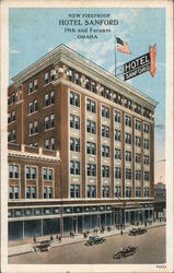 New Fireproof Hotel Sanford - 19th and Farnam Omaha, NE Postcard Postcard Postcard