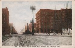 Main Street, Showing Deseret News Building Postcard