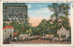 Municipal Theatre in Forest Park Postcard