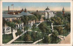 Bird's Eye View of Campus, University of Michigan Ann Arbor, MI Postcard Postcard Postcard