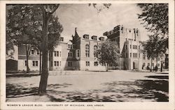 Women's League Building, University of Michigan Postcard