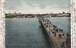 The Beach from End of Pier Postcard