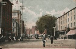 Looking up Congress Street from Preble Postcard