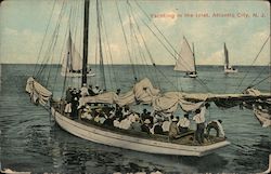 Yachting in the Inlet, Atlantic City, N.J. Postcard