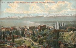 City As Seen From The Hill, Oquirrh Mountains in Distance Salt Lake City, UT Postcard Postcard Postcard