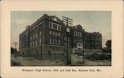 Westport High School, 39th and Oak Street Kansas City, MO Postcard Postcard Postcard