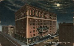 Baltimore Hotel at Night Postcard