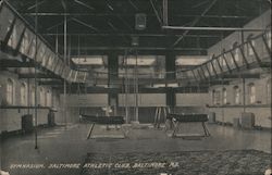 Gymnasium, Baltimore Athletic Club Maryland Postcard Postcard Postcard