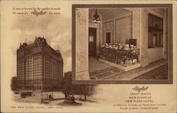 The New Plaza Hotel - Huyler's Candy Booth Postcard